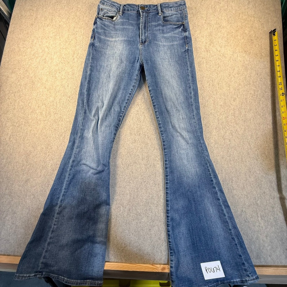 Articles of Society High Rise Flare Jeans Medium‎ Wash Blue Denim Size 29